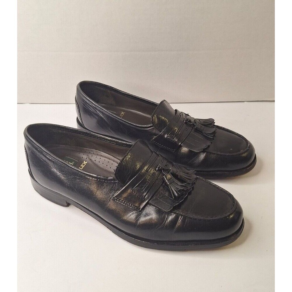 NUN BUSH Dress Flex‎ Shoes Black Leather Men's Sz 9.5M Career Office Academia